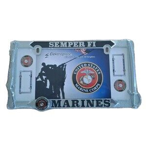 U.S. Marines Semper Fi 3D License Plate Frame by Sgt Grit New